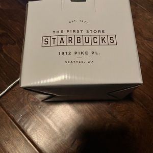 The first STARBUCKS pike place market Seattle coffee cup New in box great gift !